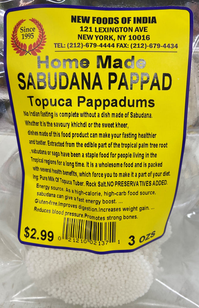 SABUDANA PAPPAD 3 OZS